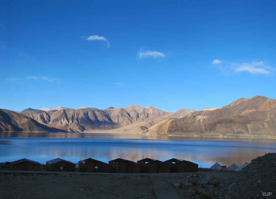 Pangong lake camping in Night