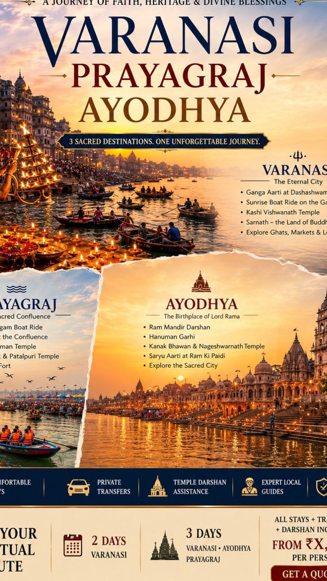 Ayodhya Prayagraj Varanasi Tour Package